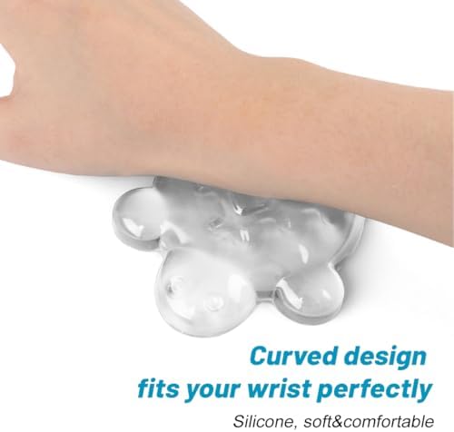 Turtle Shape Silicone Gel Mouse Wrist Rest, Clear