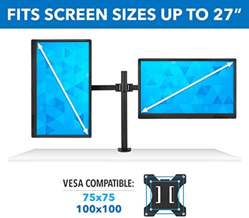 Mount-It! Dual Monitor Desk Mount, 17-32", 19.8 lbs Each