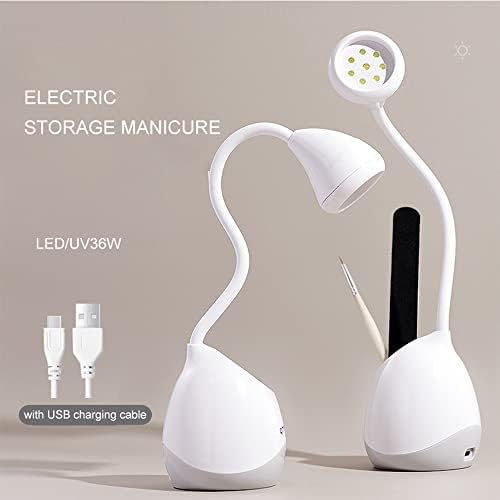 36W UV LED Desk Light With Storage Box,Flexible Gooseneck Desk Light