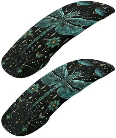 Office Chair Armrest Covers Set of 2, Dragonfly Flower Print Chair Arm Covers, Removable Office Chair Covers Stretchy Armrest Covers, Home Decorations