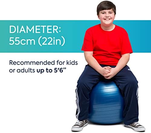 Bouncyband Balance Ball – Create Flexible Seating to Improve Focus at School, Office, or Home with This No-Roll Weighted Ball