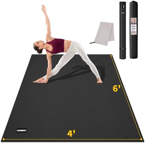 CAMBIVO Extra Long Wide Yoga Mat, Thick PVC Workout Mat