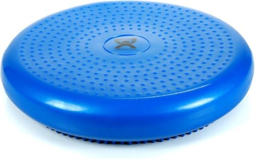 Cando-30-1870B Inflatable Balance Disc for Balance Training, Proprioception, Strengthening Lower Extremities, Posture, Back Pain, Stress Relief, Restlessness & Anxiety Blue, 14” Diameter (Pack of 5)