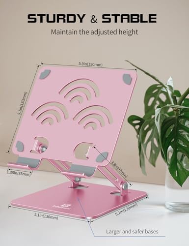 Tablet Stand for Desk, Fits All 4"-12" iPad, Pink, Pro Size