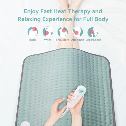 XXL Heating Pad for Back/Neck/Shoulder/Leg/Knee Pain Relief, Period Cramps