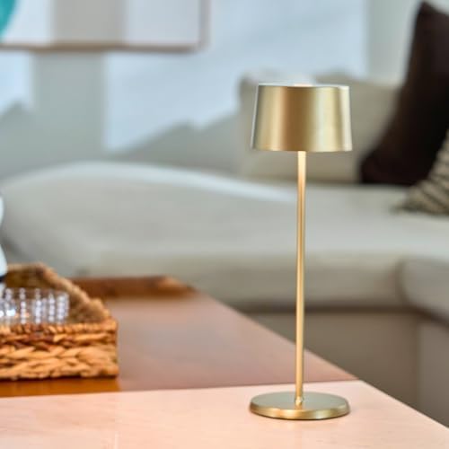 Zafferano, Olivia Pro, Rechargeable Cordless Table Lamp, Satin Brass