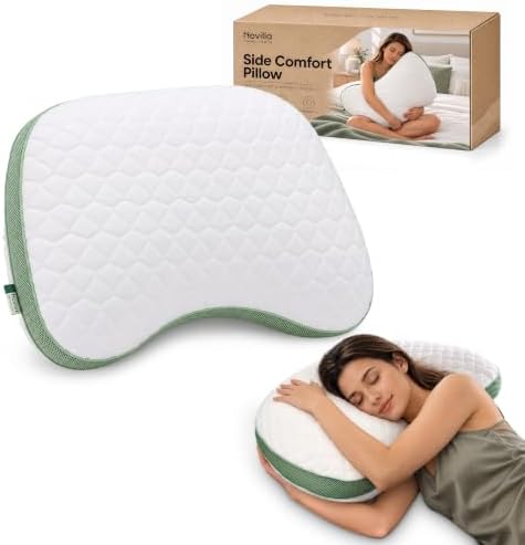 Novilla Adjustable Side Sleeper Pillow for Neck and Shoulder Pain Relief