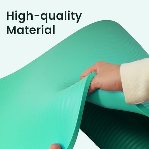 Fitvids 1/2-inch Thick High Density Exercise Yoga Mat with Carrying Strap