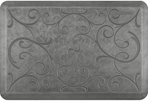 WellnessMats Bella Collection Anti-Fatigue Floor Mat, Polyurethane – Ergonomic Support Pad for Home, Kitchen, Garage, Office Standing Desk – Water Resistant - Made in USA