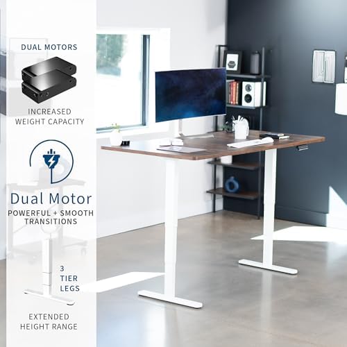 VIVO Rustic Vintage Brown 71 x 30 in Standing Desk, DESK-KIT-2W7N