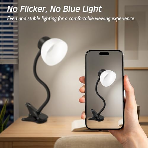 Desk Lamps for Home Office,Small LED Reading Lamp,5000K Eye-Care Desk Light