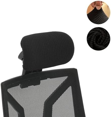 2PCS Office Chair Headrest Attachment，Removable Washable Protector Recliner Headrest Protector（Black），Fit Most Types of Office Chairs. Perfect Choice for Home Study,Office.