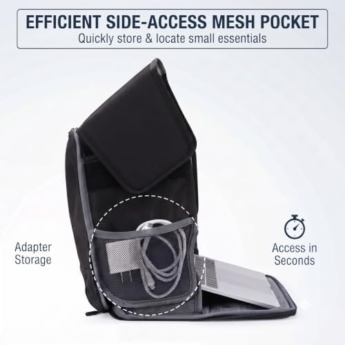 Laptop Sun Shade Folds to Computer Sleeve Bag, Black