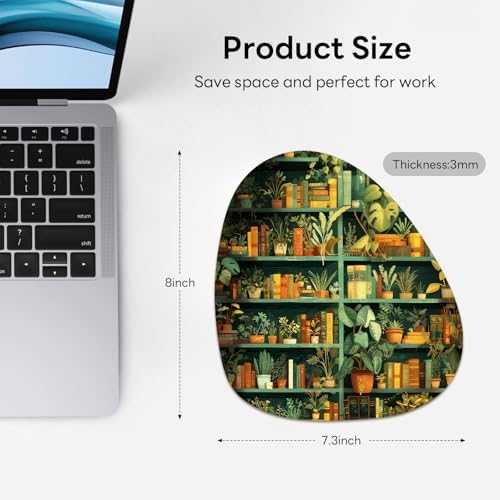 Water Drop Mouse Pad 7.3x8in Non-Slip for Laptop, Cute Cat