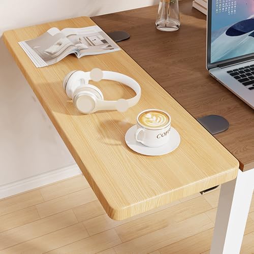 Beige,60 * 20,Desk Extender Tray, 27.5" x 7.8" Clamp On Desk Shelf, Desk Extension with Rounded-Edge, Table Desk Arm Rest, Clamp On Keyboard Tray for Office and Home, Workstation Organizer