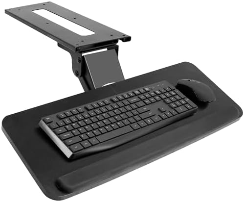 VIVO Black Under Desk 25 x 10 in Keyboard Tray, MOUNT-KB03B
