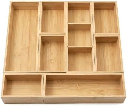 Bamboo Drawer Organizer, Natural, M