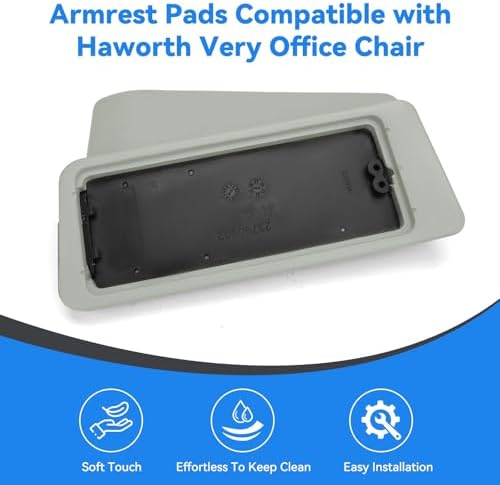 Arm Pads Caps Replacement for Haworth Very Office Chair,Office Chair Arm Rest Replacement（Gray）