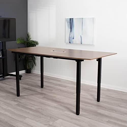 VIVO Black 4-Leg Dual Motor Electric Standing Desk Frame, DESK-E-400B