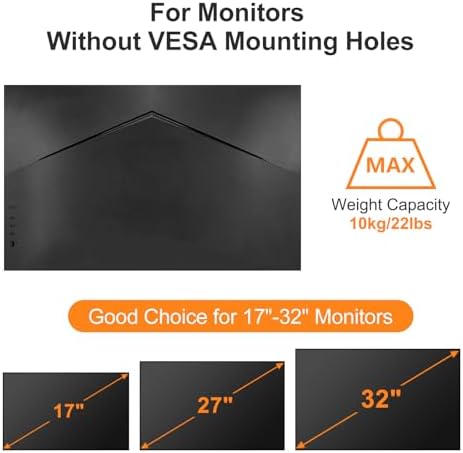 suptek Universal VESA Mount Bracket Adapter Monitor Arm Mounting Kit for 17 to 32 inch Monitor Screen