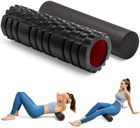 Krightlink 2-in-1 18" Foam Roller Set for Deep Muscle Massage