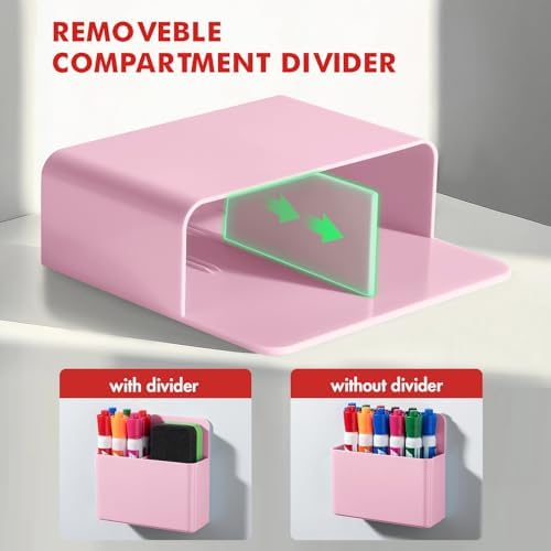 BEYGORM Plastic Magnetic Pen Holder, Powerful Magnet, 2 Pack
