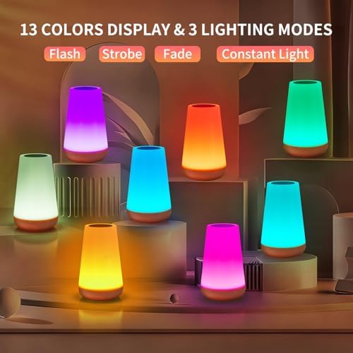 Table Lamp, Touch Bedside Night Light, Remote Control Dimmable Desk Lamp