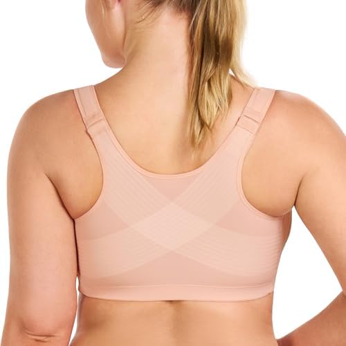 HSIA Posture Bras for Women Front Closure No Underwire Back Support Bra