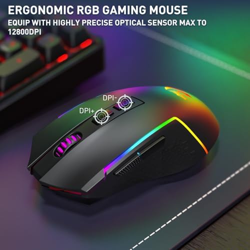 Redragon S163 Combo, K689 PRO Gasket Gaming Keyboard + M693 8000 DPI Mouse