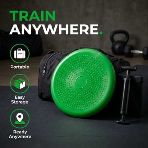 Hanstuten Wobble Seat Cushion Balance Disc - Rubber Wiggle Seat for Active Sitting, Office Desk Chair, and Core Strength Training