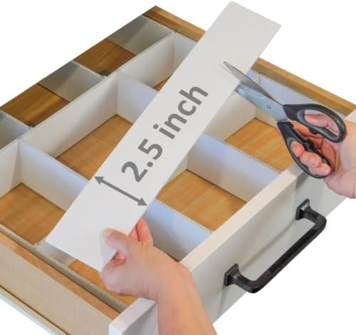 DRAWER DADDY Customizable Grid Drawer Dividers, Cut to Fit Organizer