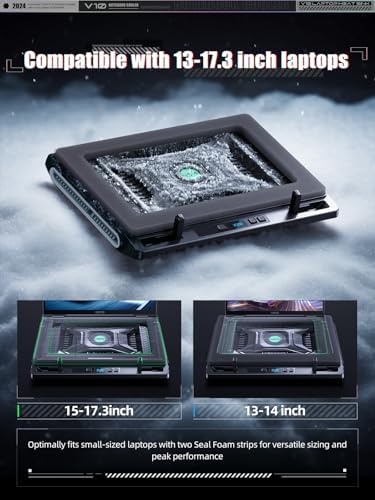 llano Laptop Cooler, Gaming Laptop Cooling Pad with 3500RPM Turbofan