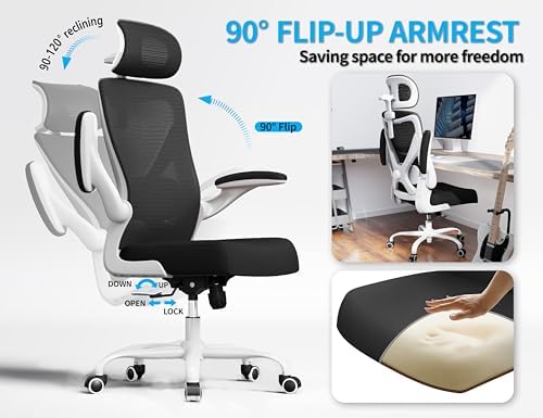 Ergonomic Office Chair: Mesh Desk Chair Comfy with Headrest& Lumbar Support