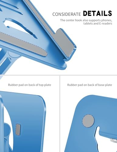 Z-Shaped Laptop Stand for Desk Fits 10"-16" Notebook, Dark Blue