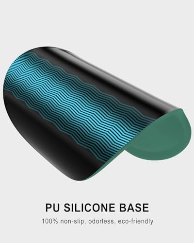 Auhoahsil Mouse Pad, Ergonomic Mouse Pad with Wrist Rest, Pain Relief Computer Gel Mouse Pad Wrist Support for Laptop, Mousepad with Non-Slip PU Base, Mouse Pads for Desk, Dark Green