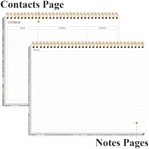 Weekly Productivity Dashboard - 8.5" x 11" Dashboard Desk Notepad Has 6 Focus Areas to List Tasks for Goals, Projects, Clients, Academic or Meal-Organize Your Daily Work Efficiently, 54 Weeks, Flower-C