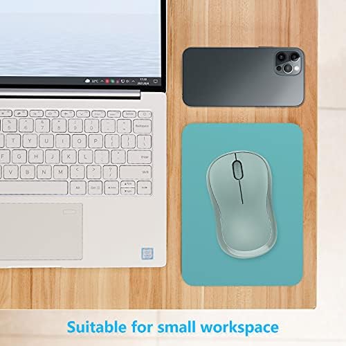 Dapesuom Small Mouse Pad, 6 x 8 Inch Thick Rubber Premium-Textured Non-Slip Portable & Washable Mini Mouse Mat for Women Men Wireless Laptops Keyboard Tray Gaming Work Computer Travel, Malachite Green