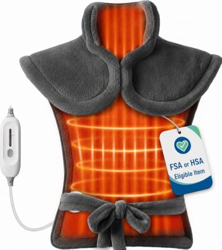 COMFIER Electric Heating Pad for Back, Neck and Shoulders, FSA Eligible HSA