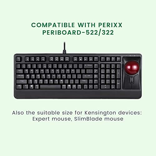 Perixx Peripro-304 Trackball, 2.17 Inch Large Replacement Ball for Periboard and Kensington Mouse, Glossy Red, 18033