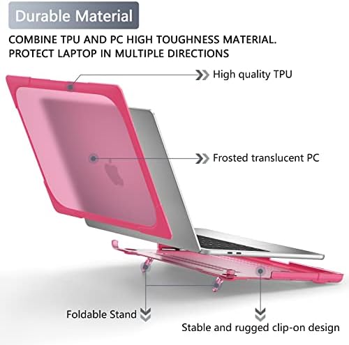 Batianda Heavy Duty Case for MacBook Air 13 Inch 2018-2020, Pink