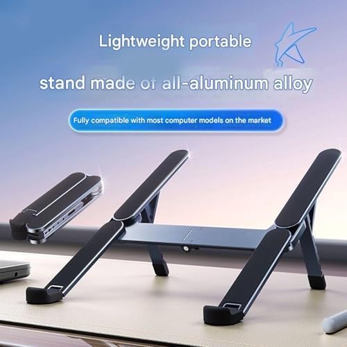 Ventilated Cooling Laptop Stand for Offices and Travel, Grey