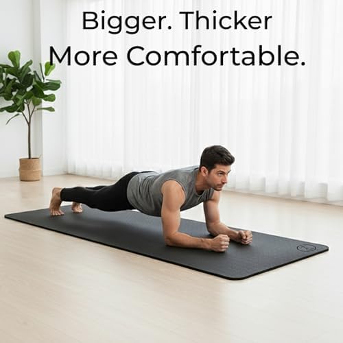 Extra Large Yoga Mat XL, Wide and Long, Extra Thick Non Slip Exercise Mat