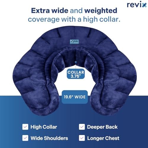 REVIX Microwave Heating Pad for Neck & Shoulders, Weighted Moist Heat Wrap