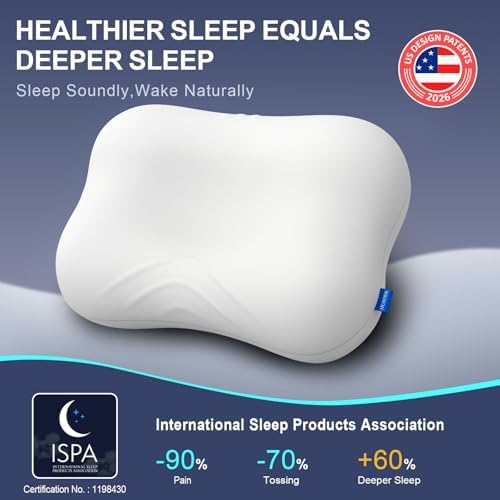 Cervical Neck Pillow for Neck Pain Relief & Side Sleepers