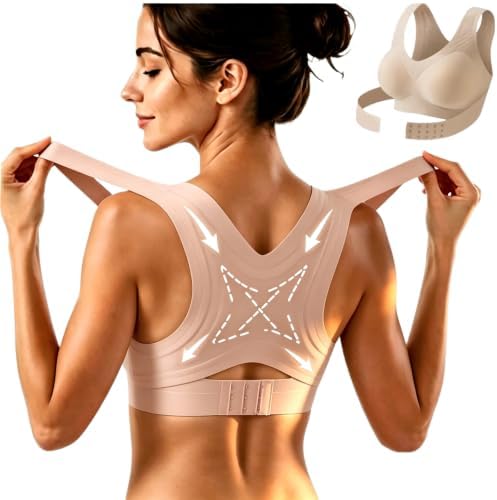Front Closure Bras for Women Posture Corrector Cross Back Jelly Bralettes