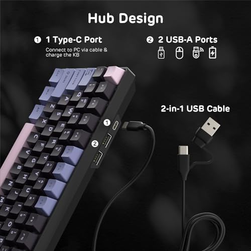 RK ROYAL KLUDGE RK96 RGB Wireless Mechanical Gaming Keyboard w/Wrist Rest