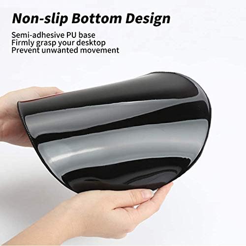 Ergonomic Mouse Pad with Wrist Support Gel, Glitter Blue Sparkle Gaming Mousepad with Wrist Rest Non-Slip Rubber Base for Laptop Computer Home Office + Cup Coaster