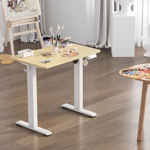 YDN Electric Standing Desk, 32x19 Inch, Nature