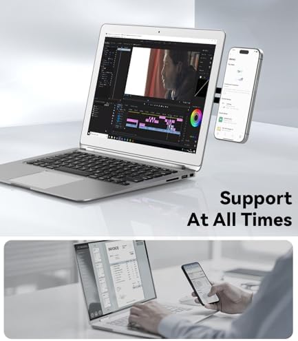 CloudValley Adjustable Laptop Stand, Magnetic Phone Holder