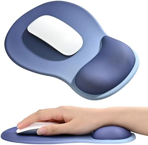 EooCoo Mouse Pad with Gel Wrist Rest, Ergonomic Mousepad Wrist Alignment